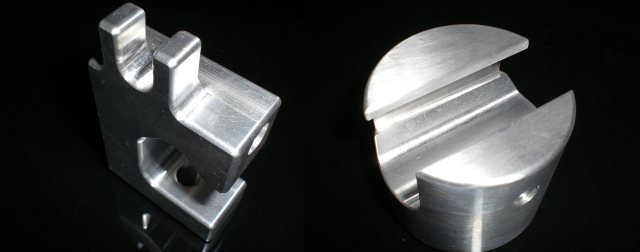 Greiferhalterung u. drehbare Klemme aus Aluminium